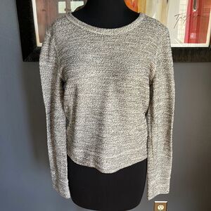 TOMS for Target black/white/gold sparkle crew neck French terry sweatshirt. Med